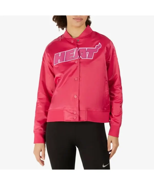 Miami Heat Triple Pink Satin Jacket