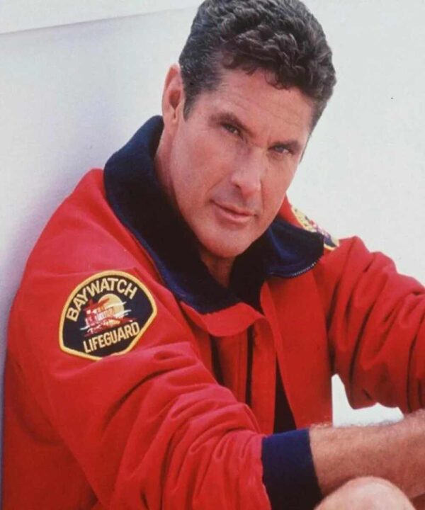 Baywatch David Hasselhoff Red Bomber Jacket