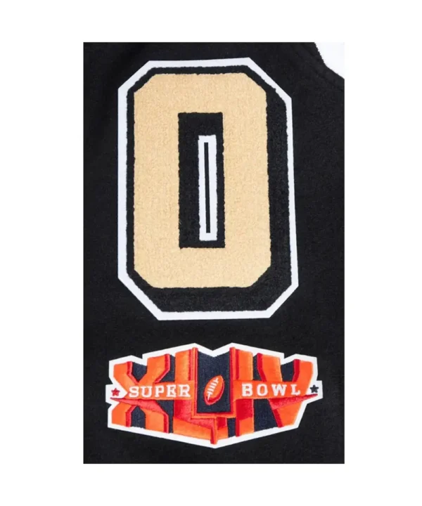 New Orleans Saints Mashup Rib Varsity Wool/Leather Jacket
