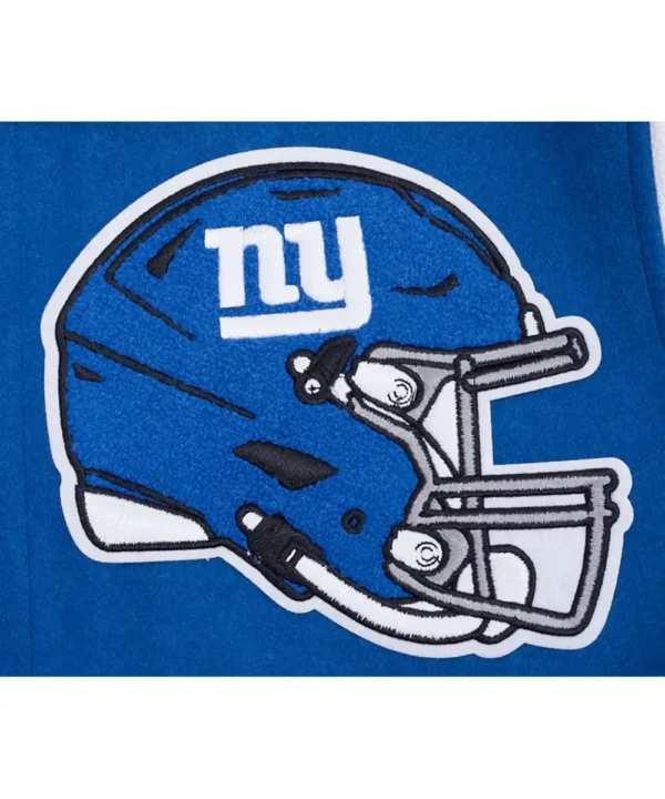 NY Giants Mashup Rib Varsity Wool/Leather Jacket