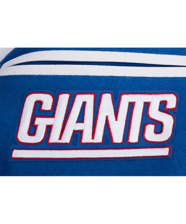 NY Giants Mashup Rib Varsity Wool/Leather Jacket