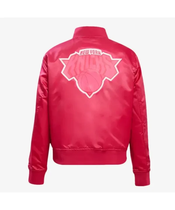 New York Knicks Triple Pink Satin Jacket