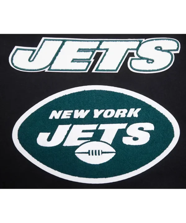 NY Jets Mashup Rib Varsity Wool/Leather Jacket
