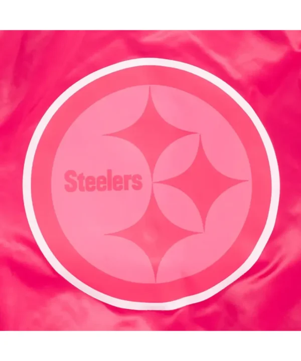 Pittsburgh Steelers Triple Pink Satin Jacket