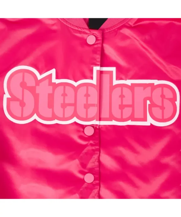 Pittsburgh Steelers Triple Pink Satin Jacket