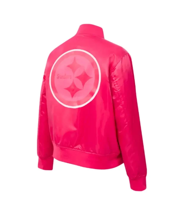 Pittsburgh Steelers Triple Pink Satin Jacket