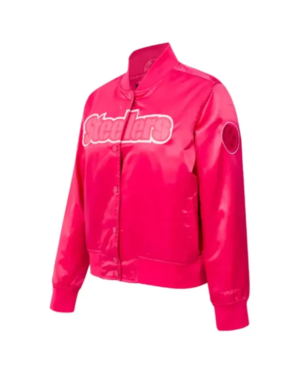 Pittsburgh Steelers Triple Pink Satin Jacket