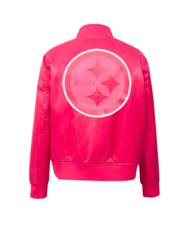 Pittsburgh Steelers Triple Pink Satin Jacket