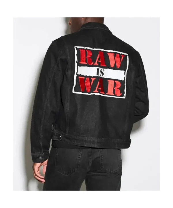 Raw is War Black Denim Jacket