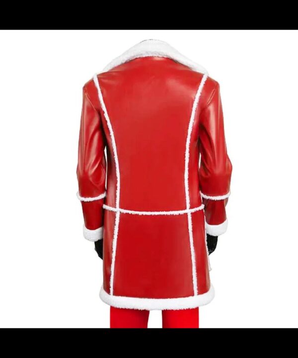 Santa Claus Red One Leather Coat