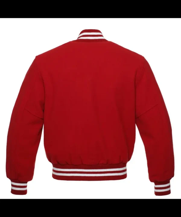 Red Wool Varsity Jacket