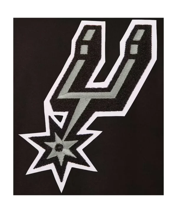 Embroidered San Antonio Spurs Varsity Black Wool Jacket