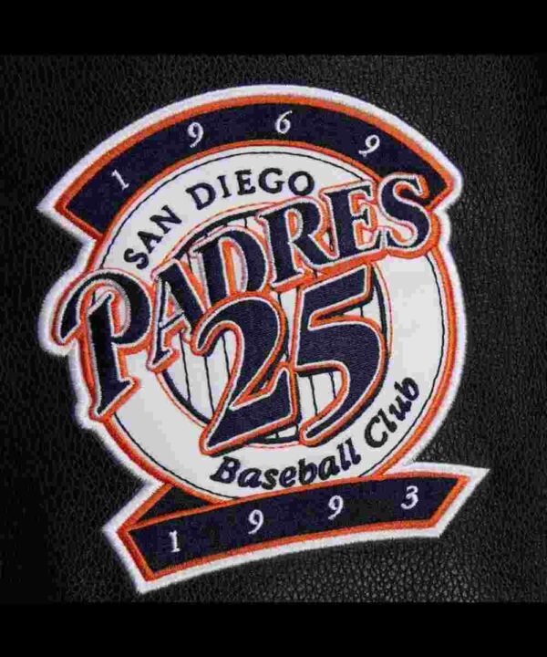 San Diego Padres Black Out Vintage Logo Varsity Jacket