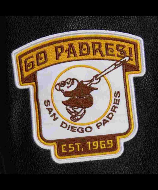 San Diego Padres Black Out Vintage Logo Varsity Jacket