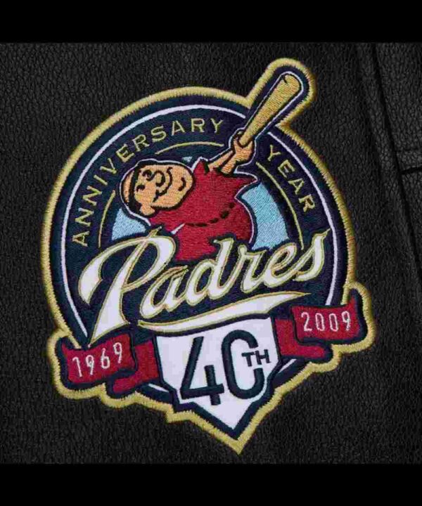 San Diego Padres Black Out Vintage Logo Varsity Jacket