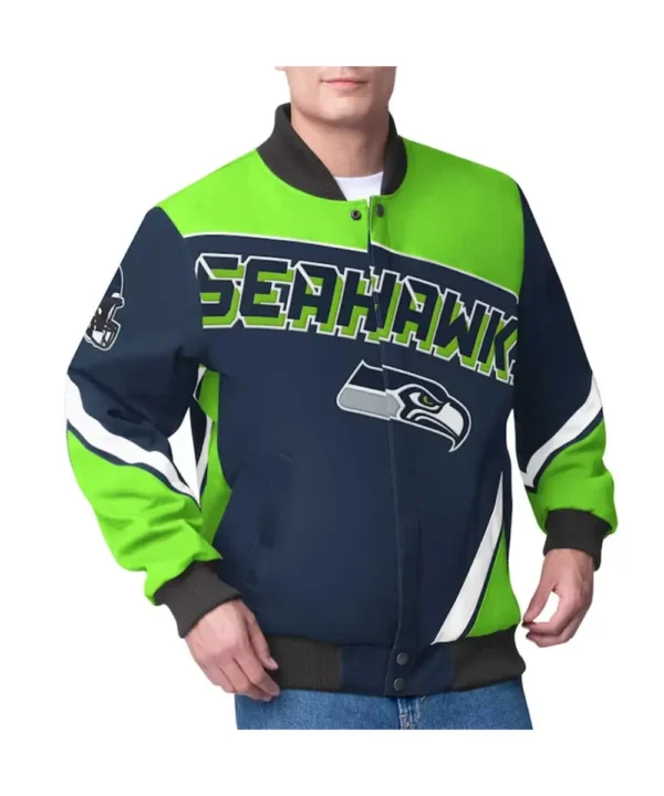 Seattle Seahawks Maximum Racing Navy Jacket