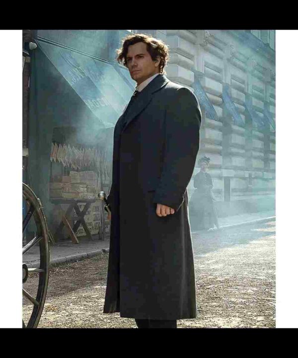 Henry Cavill Enola Holmes 2 Gray Wool Coat