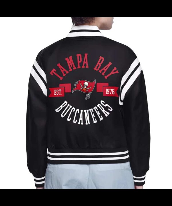 Tampa Bay Buccaneers Printed Logo Varsity Satin Jacket