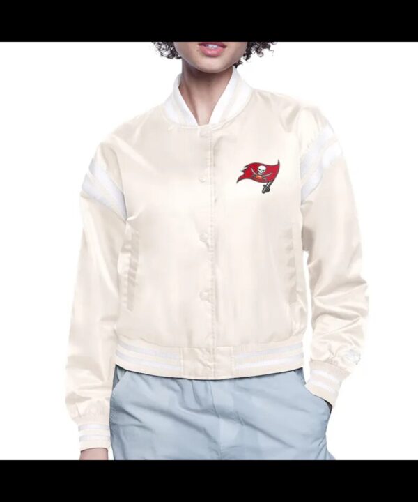 Tampa Bay Buccaneers Printed Logo Varsity Satin Jacket