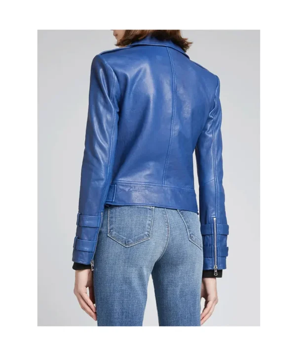 Renee Rapp The Sex Lives of College Girls S02 Moto Blue Leather Jacket