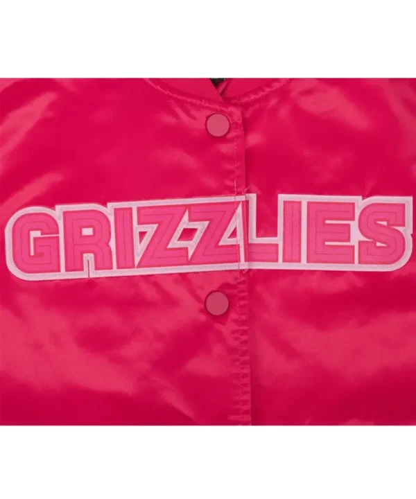 Memphis Grizzlies Triple Pink Satin Jacket