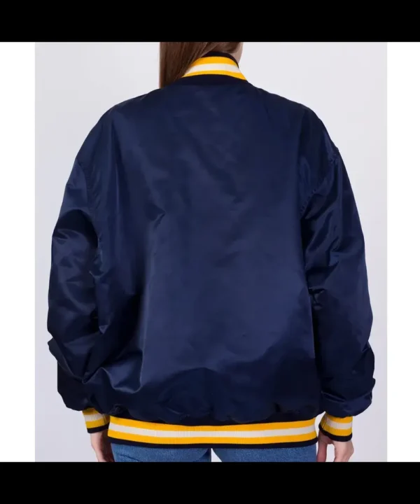 University of Notre Dame 90’s Blue Bomber Satin Jacket