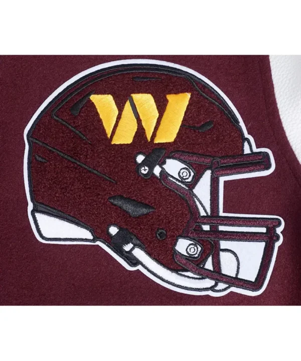 Washington Commanders Mashup Rib Varsity Wool/Leather Jacket