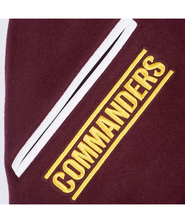 Washington Commanders Mashup Rib Varsity Wool/Leather Jacket