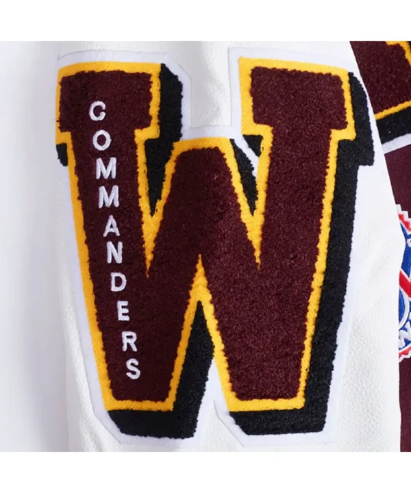 Washington Commanders Mashup Rib Varsity Wool/Leather Jacket