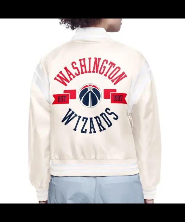 Washington Wizards Printed Logo Varsity Satin Jacket