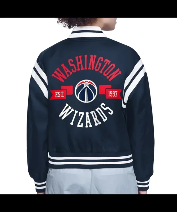 Washington Wizards Printed Logo Varsity Satin Jacket