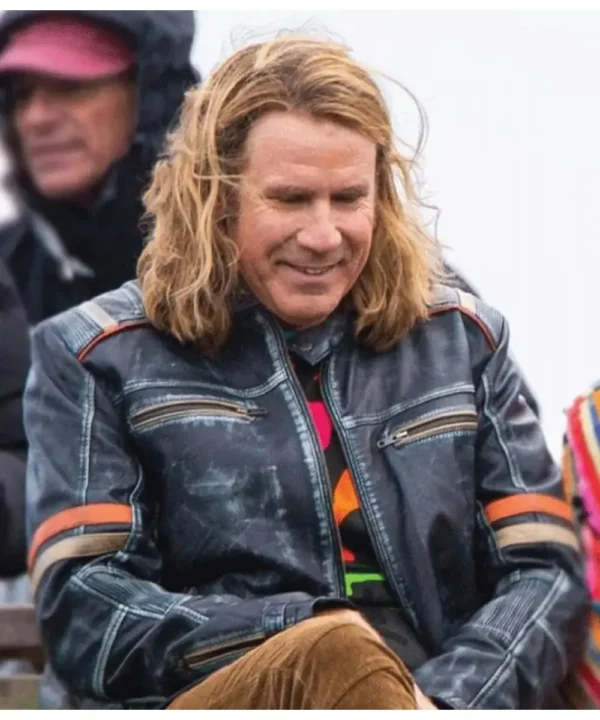 Will Ferrell Eurovision Cafe Racer Leather Jacket