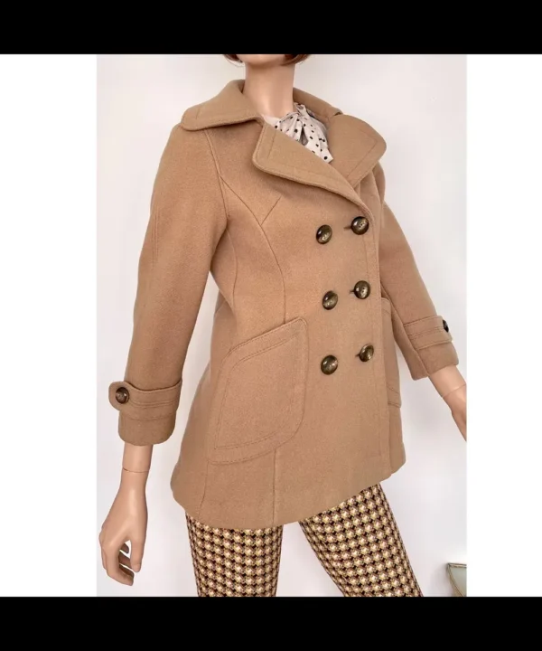 Women’s 1960’s Brown Wool Peacoat