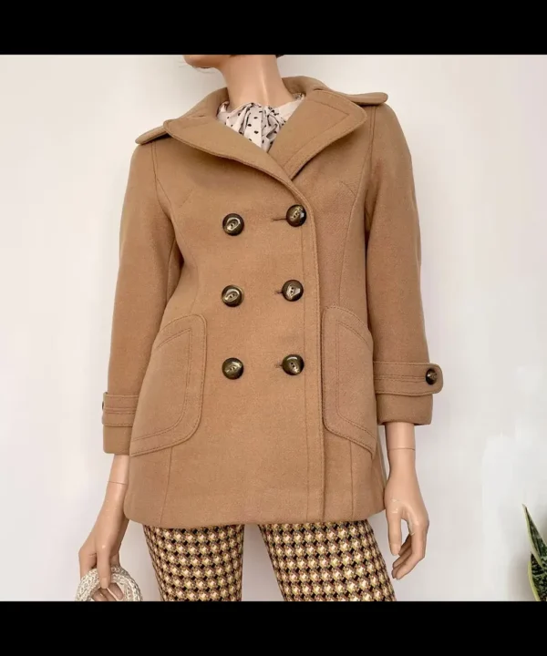 Women’s 1960’s Brown Wool Peacoat