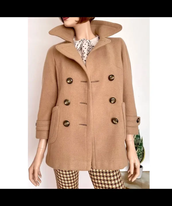 Women’s 1960’s Brown Wool Peacoat