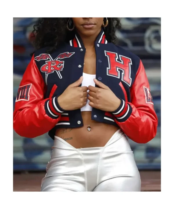 Women’s Howard University Cropped Varsity Jacket