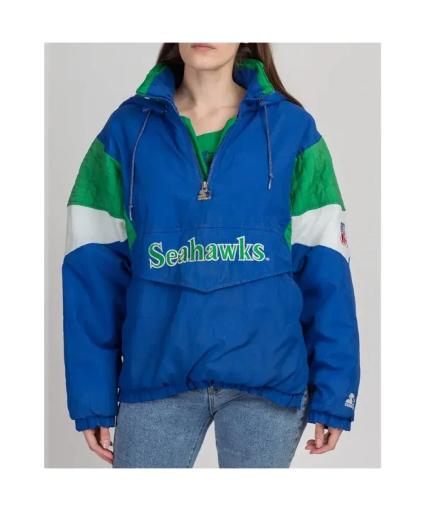 Seattle Seahawks 90’s Pullover Hooded Jacket