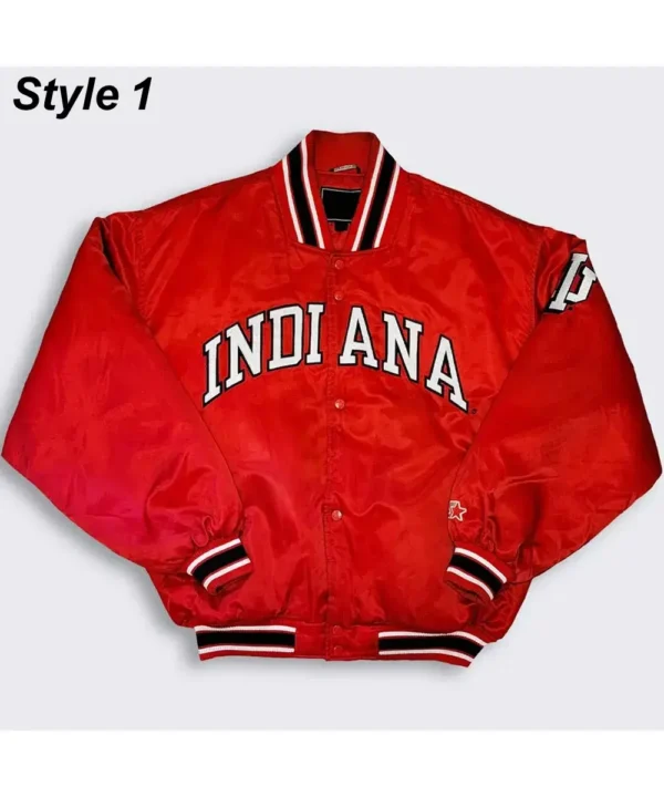 90’s Indiana Hoosiers Red Bomber Jacket