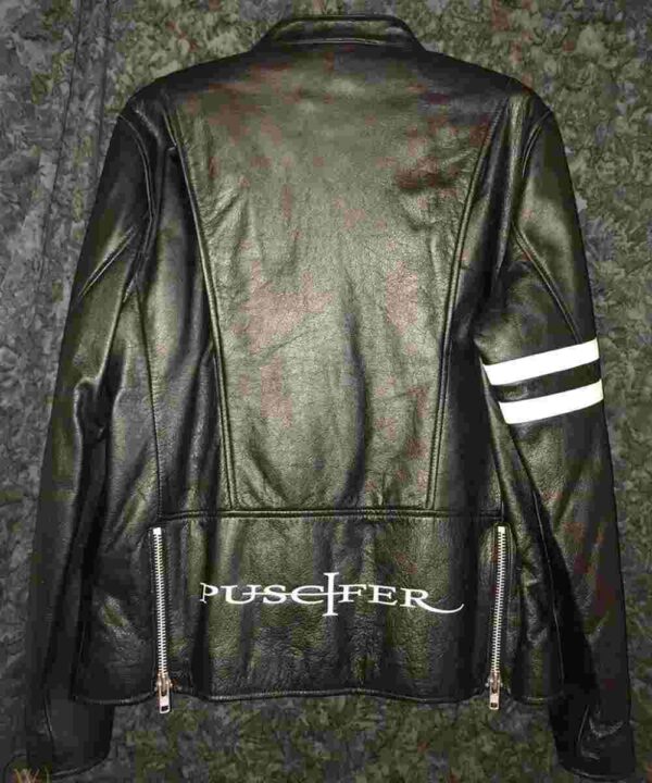 Puscifer Maynard James Keenan Striped Leather Jacket