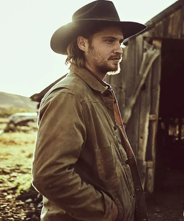 Luke Grimes Yellowstone Brown Leather Jacket