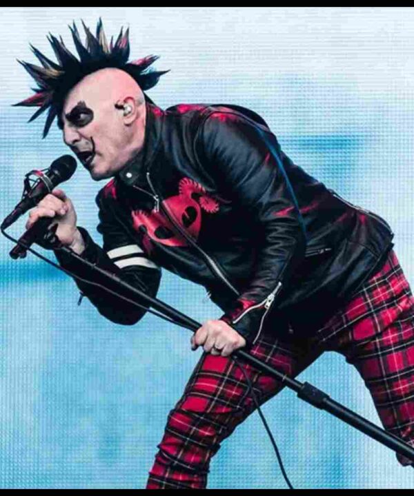 Puscifer Maynard James Keenan Striped Leather Jacket