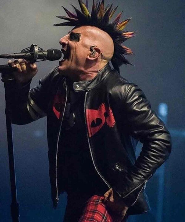 Puscifer Maynard James Keenan Striped Leather Jacket