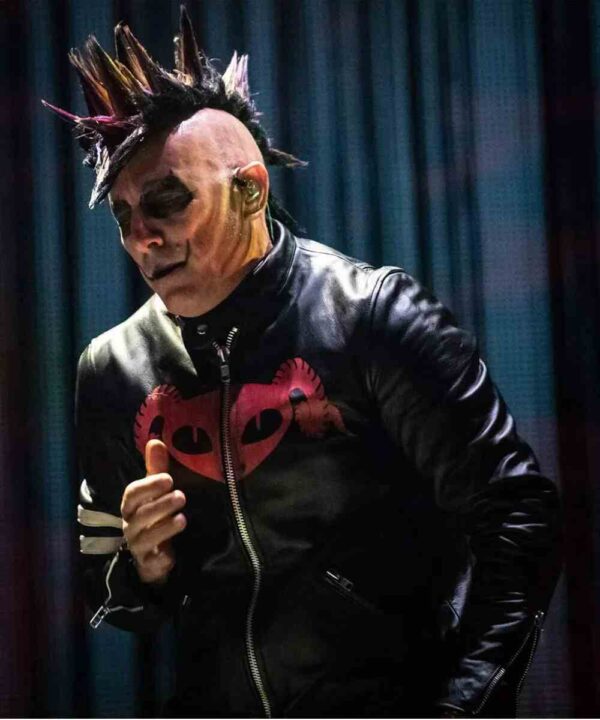 Puscifer Maynard James Keenan Striped Leather Jacket