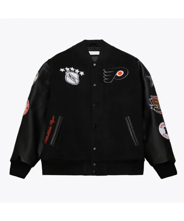 Philadelphia Flyers Black Out Team Logo Varsity Jacket