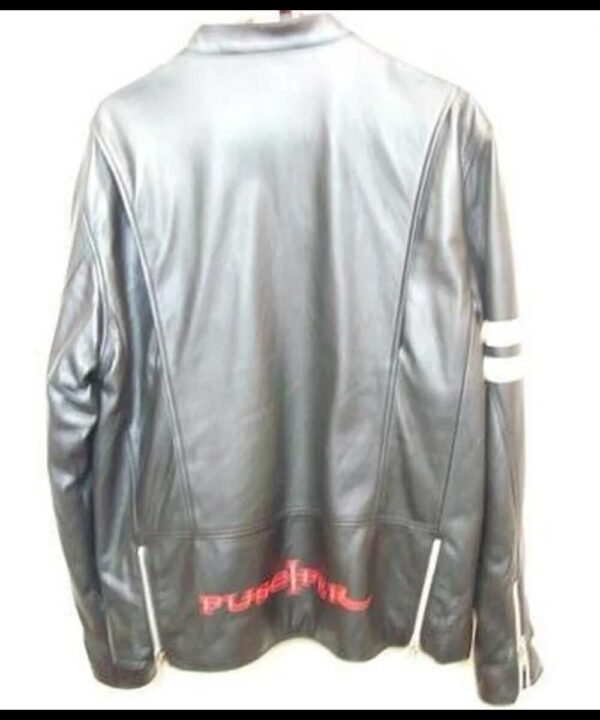 Puscifer Maynard James Keenan Striped Leather Jacket