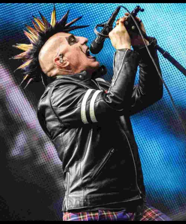 Puscifer Maynard James Keenan Striped Leather Jacket