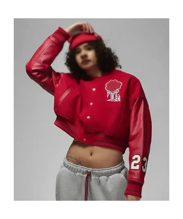 Teyana Taylor Rose Red Varsity Jacket