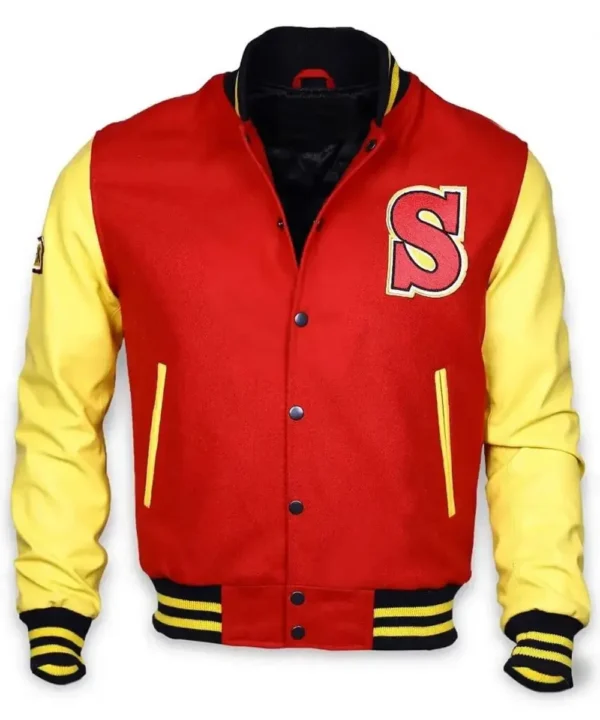 Clark Kent Smallville Red and Yellow Varsity Jacket