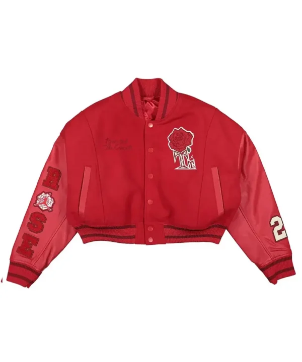 Teyana Taylor Rose Red Varsity Jacket