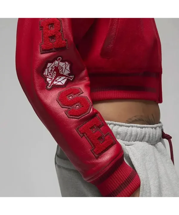 Teyana Taylor Rose Red Varsity Jacket